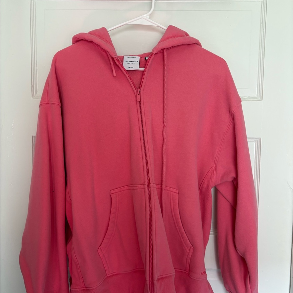Aritzia Pink Sweatfleece Hoodie